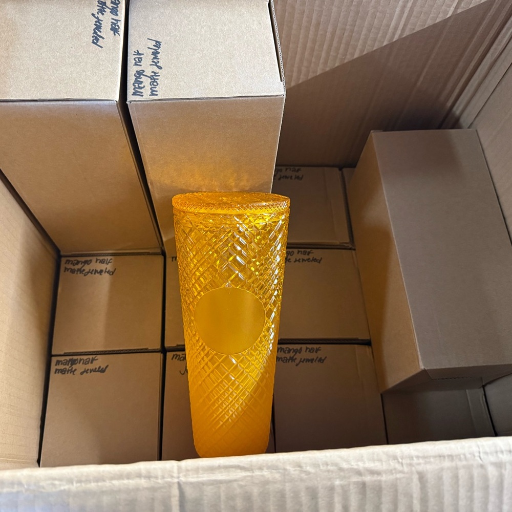 Yellow Textured Glass Vase